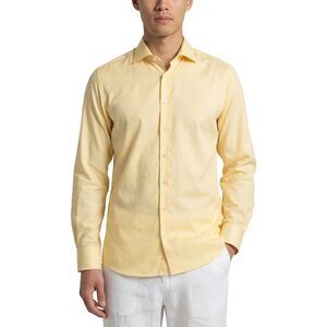 Eterna Mens  Twill Kent Shirt, Yellow